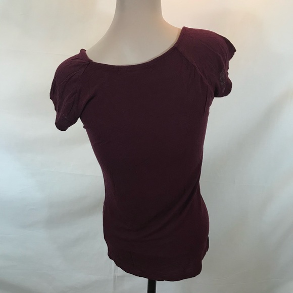 American Dream Red Fitted Flutter Sleeve Tee - Picture 3 of 7